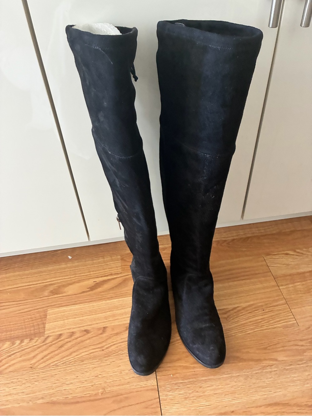 Vince Camuto Black Over-The-Knee Suede Boots